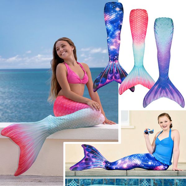 

women girl fancy princess bikini mermaid tail holiday beach swimsuit(without