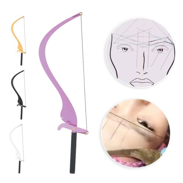 Kit di fili per infilare le sopracciglia con 10 linee di filo Set di righelli per marcatori di linee per microblading Set di forniture per trucco permanente