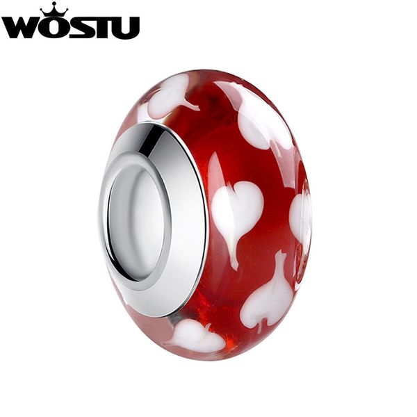 

лучшие качества белое сердце красный муранского стекла бисер fit оригинал wst серебряный браслет для женщин diy изготовление ювелирных издел, Blue;slivery