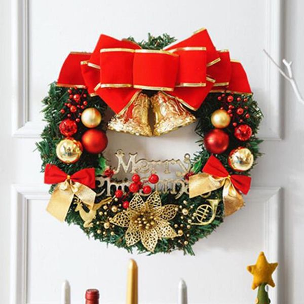 

1pcs christmas door decoration 30 40cm christmas wreath ornament home decor garland wreath for showcase window door decoration