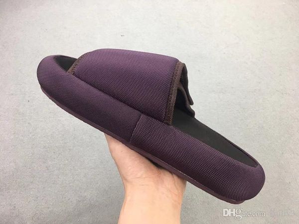 

exclusive shipment in all three colors,original kanye west season 6 fashion slippers bread slippers sandal with box size:35-47, Black