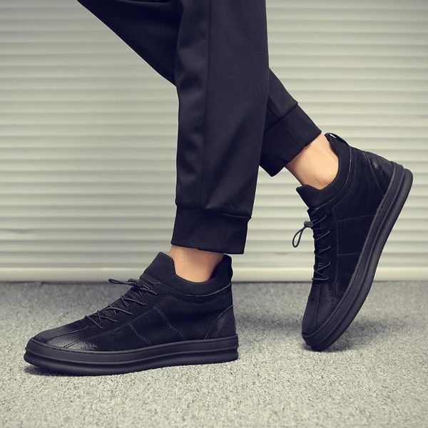 

designer-ry rubber warm men winter shoes, Black