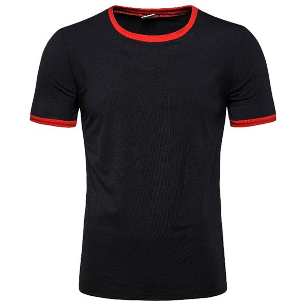

Quick Dry Designer Solid Mens Tshirts Fashion Short Sleeve Breathable Summer Tops Casual Contracted Homme Tops