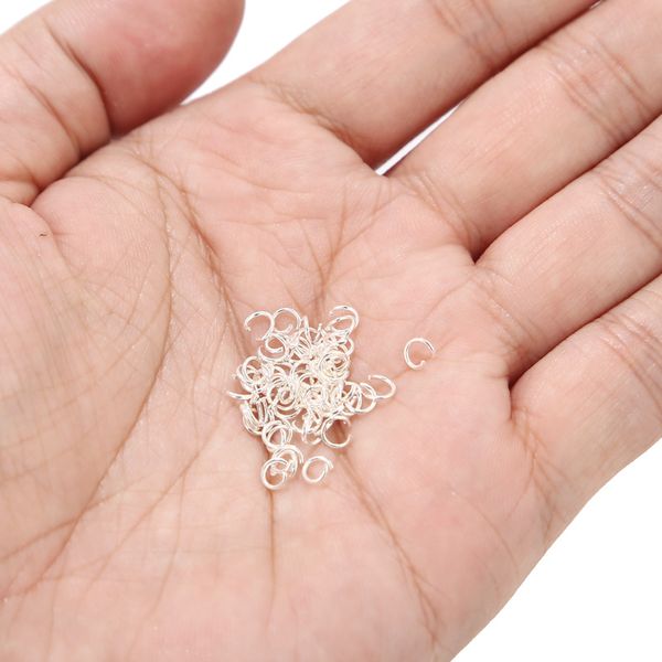 

100pcs stainless steel silver tone jump rings for jewelry making bracelet diy accessories 4mm open rings for repair, Blue;slivery