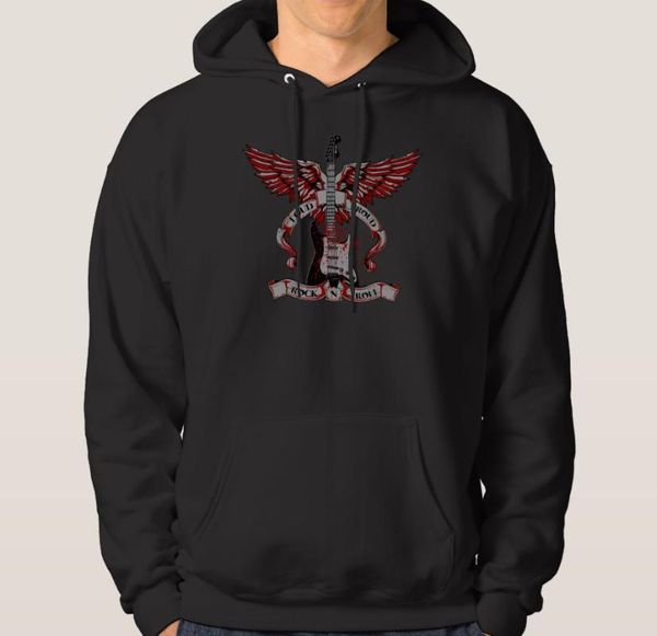 

loud, proud, rock n roll hoodie like to rock say it loud and say it proud, Black