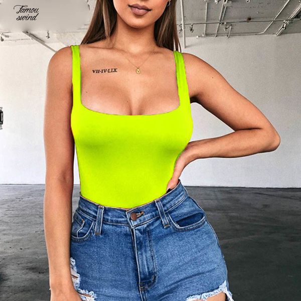 

сексуальная bodysuits неон женщины площади воротник с плеча backless лето bodycon tops femme тела комбинезоны drop доставка, Black;white