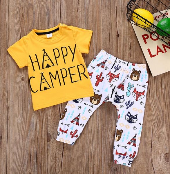 

baby clothes suits boys summer girls t shirts pants letter print boy trousers fashion casual shirts pants long sleeve outfit, White