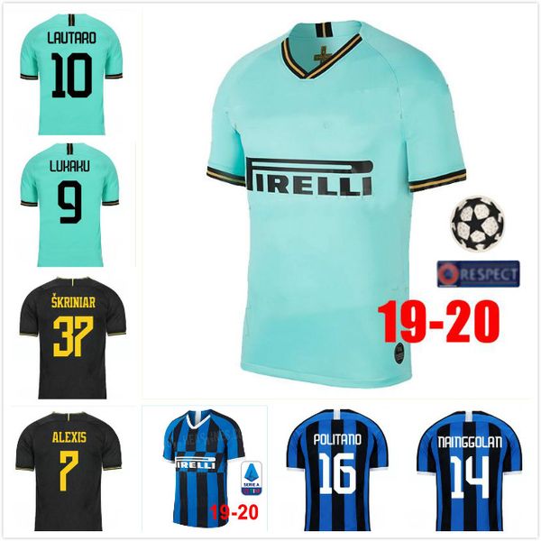 

inter milan soccer jersey 20th anniversary years icardi perisic nainggolan lautaro 19 20 football shirt 2019 2020 uniforms maglia da calcio, Black;yellow