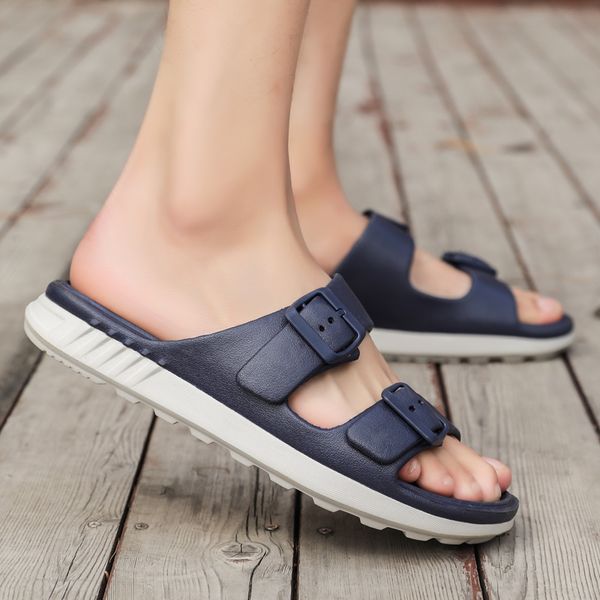 

coslony beach slippers fashion man casual shoes 2020 summer cool water flip flops men soft massage shower slippers, Black