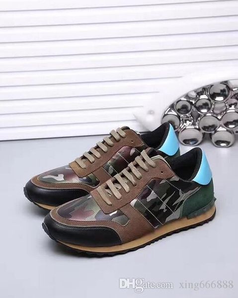 

2019 new fashion sneakers camo camouflage rockrunner casual shoes style mens shoes hitg quality designer shoe rockrunner casual walking, Black