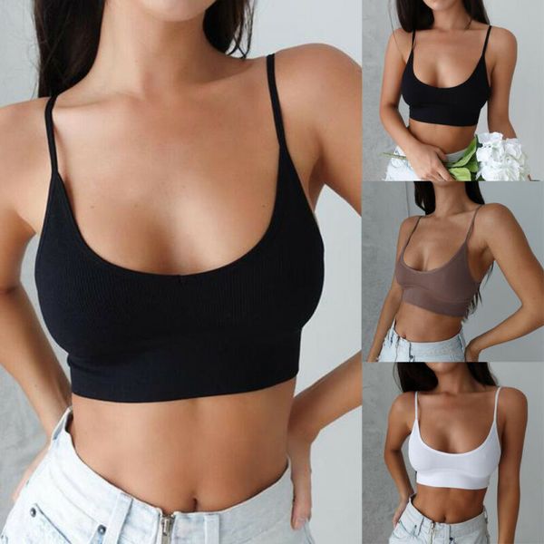 

gym clothing women girls fashion casual solid color slim fit skinny club beach holiday fitness jogging running yoga crop vest, White;black