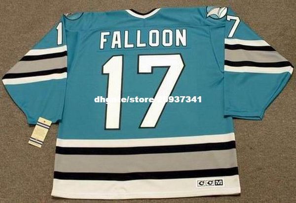 

wholesale mens pat falloon san jose sharks 1993 ccm vintage retro hockey jersey, Black;red