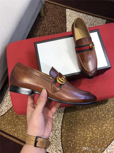 

18fw new men leather shoe business men's dress shoes fashion casual wedding shoes comfortable pointed solid color men shoes lisy1, Black