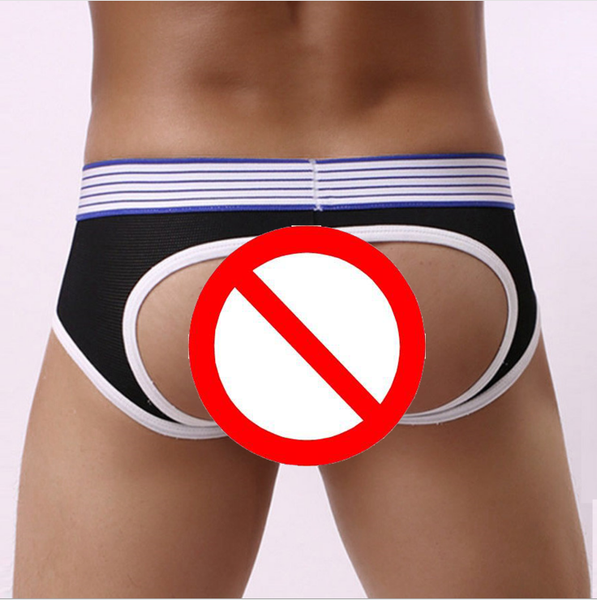 

large size underwear men's hollow underwear perspective temptation foreign trade spot wholesale m116, Black;brown