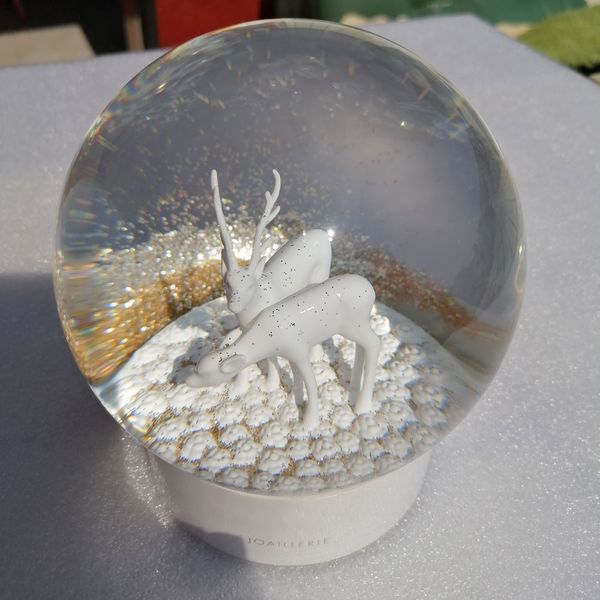 

2020 cc snow globe the latest sika deer classics white crystal ball with gift box limited gift for vip customer