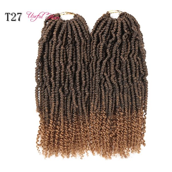 Pré-loop Trança Bomba Torção Torção Trança Cabelo Afro Preto Mulheres Crochet Tranças Sintéticas Extensão Sintética Afro Kinky Twist Trançado Africano Torção