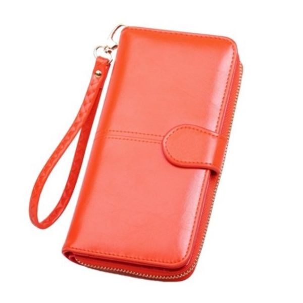 

designer bag leather wallet for credit card female coin purse fashion brand luxury long zipper lady solid purse women wallets pinkycolor 6, Red;black