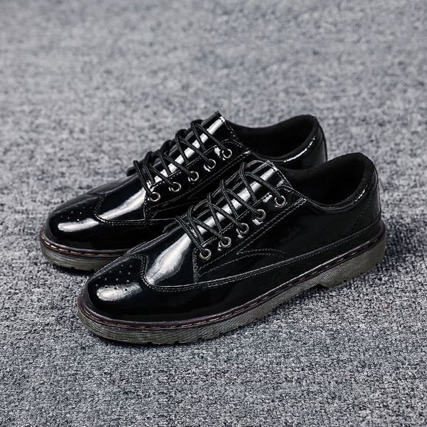 

men's dress shoes leather men's wedding oxford shoes with office suit casual, Black