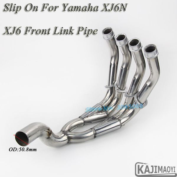 

xj6 motorcycle exhaust escape modified motorcycle front connection middle link pipe slip-on for yamaha xj6n xj6 without muffler