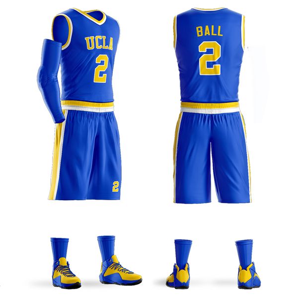 

Cu tom ba ketball uniform lonzo ball 2 college ba ketball jer ey et breathable tudent port hirt hort diy cu tom