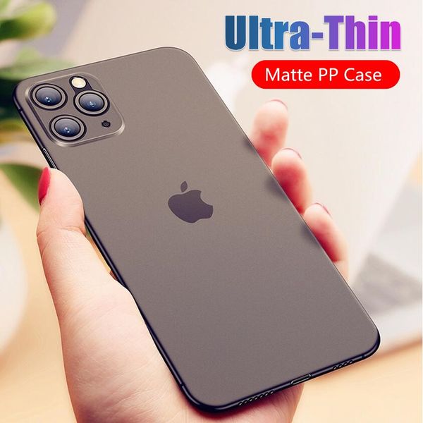 

0.3mm ultra-thin matte soft pp phone cases for iphone 11 pro max xs max xr x camera protection shockproof cover for iphone se2 7 8 6 6s plus