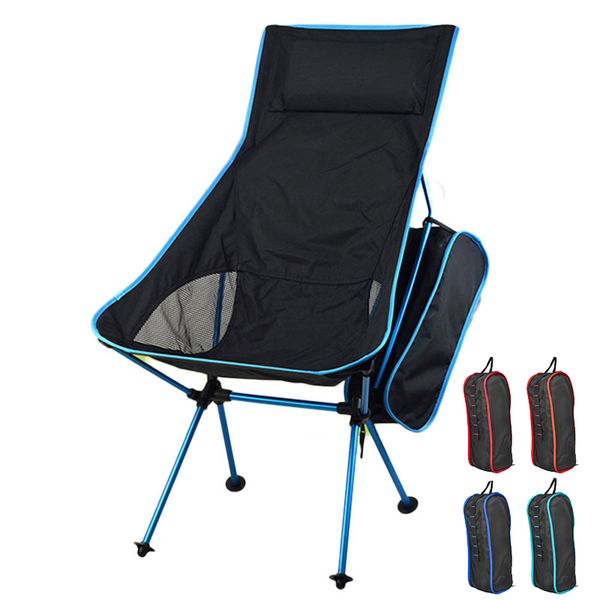 

outdoor ultralight folding moon chairs portable fishing camping chair foldable backrest seat garden office home furniture