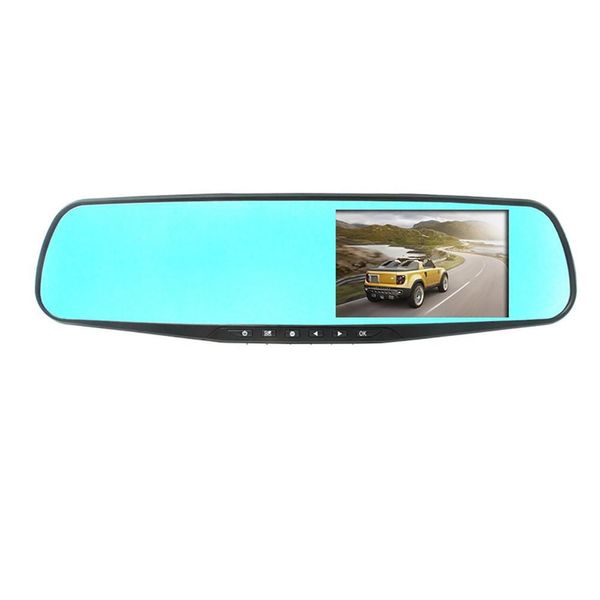 

driving recorder l9000 dual lens hd 4.3 inch blue mirror reversing after the visual 2248 car dvr