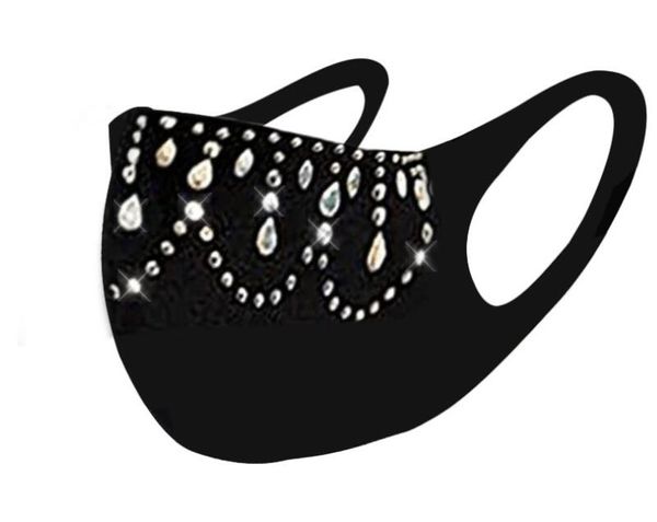 maschera viso rinestone protezione bocca foschia a prova di foschia coperture per il viso traspiranti per donne adolescenti design alla moda lavabili riutilizzabili