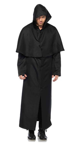 

mens halloween costumes gothic wizard fancy cosplay costume european religious priest robe uniform plus size, Black;red