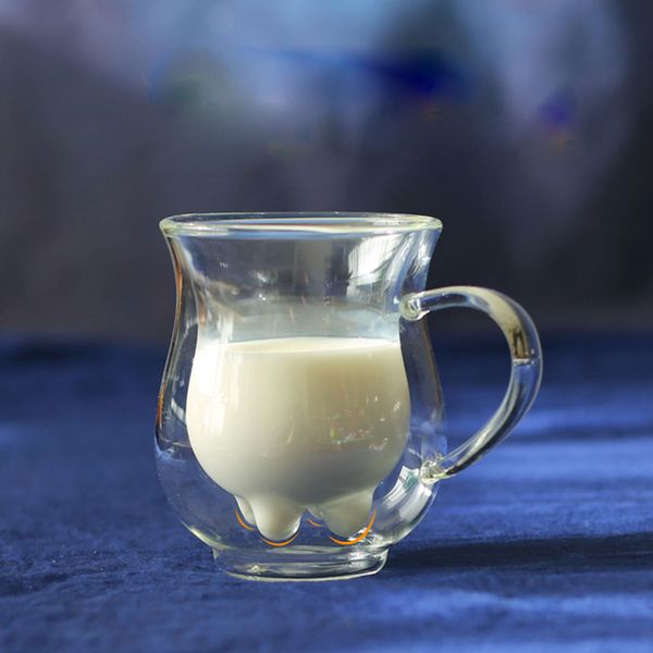 

double wall transparent glass mug cup insulate home office tea cup 150/250ml