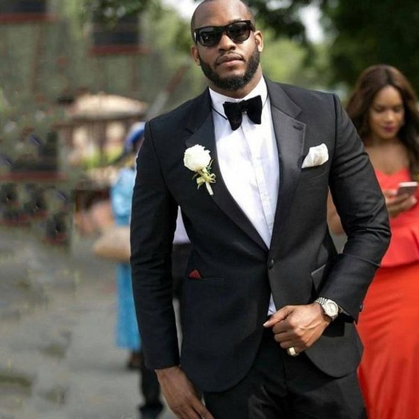 

fashion black groom tuxedos notch lapel groomsmen wedding tuxedos excellent men formal blazer prom jacket suit(jacket+pants+tie) 865, Black;gray