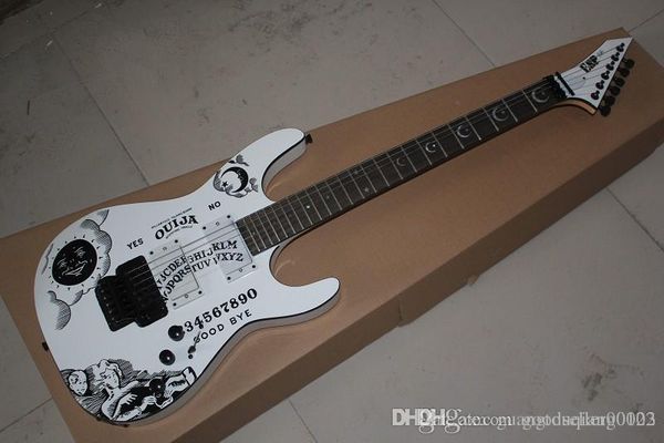 

new esp kh-2 ouija limited edition kirk hammett signature esp white electric guitar