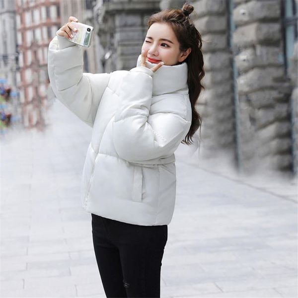 

women down jacket casual short parka padded warm winter jacket women coat plus size coat casual outwear veste hiver 35, Black