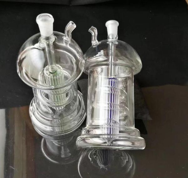 Cogumelo fio bandeja mangueiras de filtro de vidro bongs acessórios, tubos coloridos cachimbos de vidro curvo do queimador de petróleo Tubulações Tubulações de água Dab Rig Gl