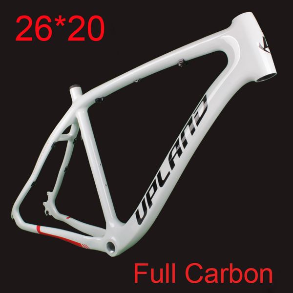 

2020 new carbon 26*20 mtb bicycle frame full carbon mountain bike frame set with hook for disc brake