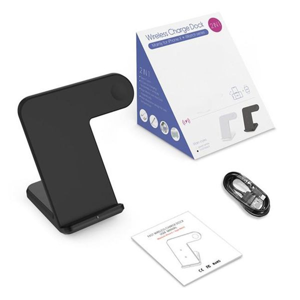 

2 в 1 док-станции беспроводной fast charger stand часы зарядки док-станции для watch 2/3/4 для телефона samsung s10 note9 s9 plus iphone 11