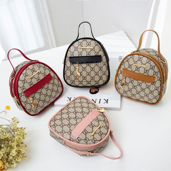 

kids сумки на рюкзак для девочек мини принцессы кошельки симпатичные pu перекрестная тела женщин круглые сумки детские праздники рождественс, Black