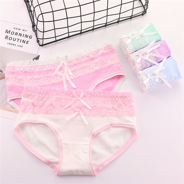 

new arrived 3pcs/lot girl panties underwear lace briefs cotton lingerie soft comfortable bowknot cartoon panty wholesale t3127-3, Camo