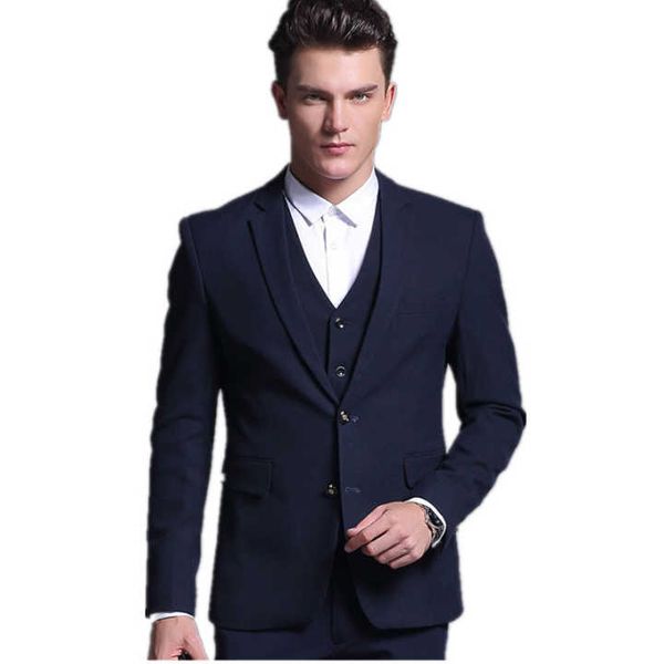 

new spring and autumn men's suits european and american simple men's suits three business casual, White;black