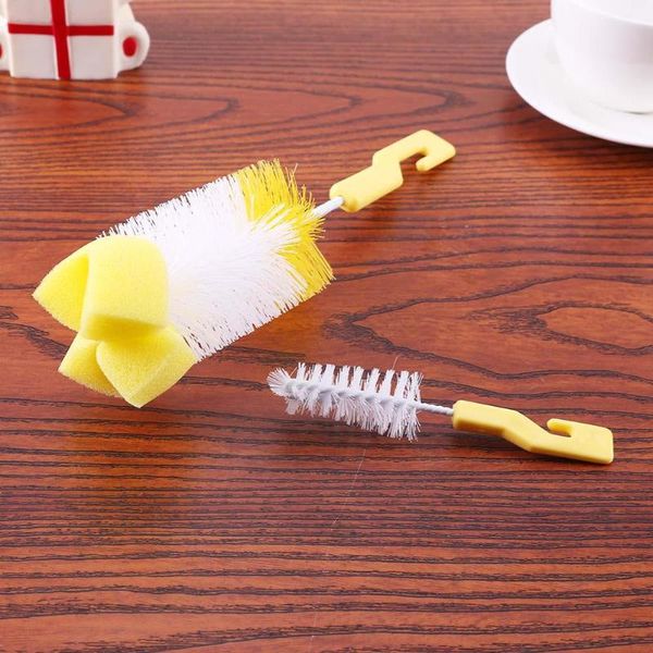 

nipple brush 360-degree rotating head cleaning sponge brush kit