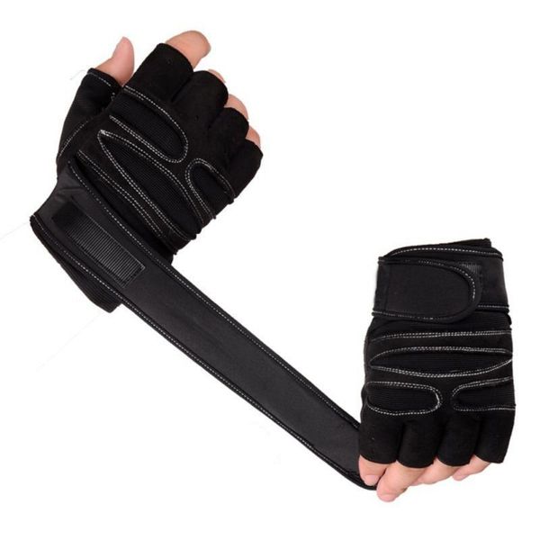 

anti slip weight lifting gloves half finger fitness wrist wraps sports gym training outdoor bycicle exercise body building