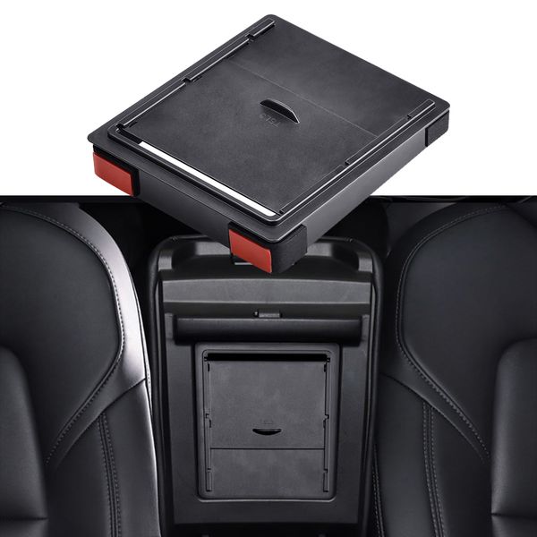 

аксессуары для интерьера автомобиля 1 шт. для модели 3 2019 2018 2017 консоль подлокотник скрытый ящик для хранения организатор черный прозр