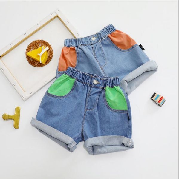 

2020 new girls boys denim shorts summer fashion kids shorts 1-6 years hv620, Black
