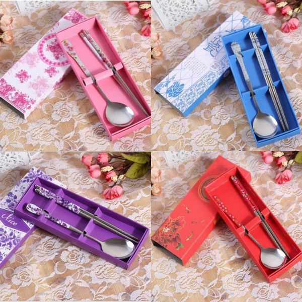 

палочки для еды ложка набор из нержавеющей стали суши палочки для еды ложка китайский палочки для еды ученик подарки набор изысканный нескол