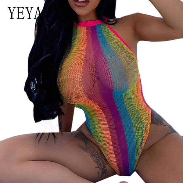 

yeya summer casual striped hollow out grid swimsuits bikinis women high waisted bathing suits pachwork bodysuits beachwear, Black;white