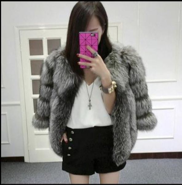 

fluffy 2019 winter women's faux fur jacket artificial fur overcoat furry coat femme plus size fake manteau femme hiver z57, Black