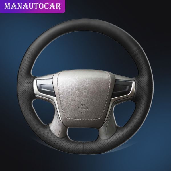 

car braid on the steering wheel cover for land cruiser 2016 2017 2018 2019 land cruiser prado 2018 auto cover car-styling