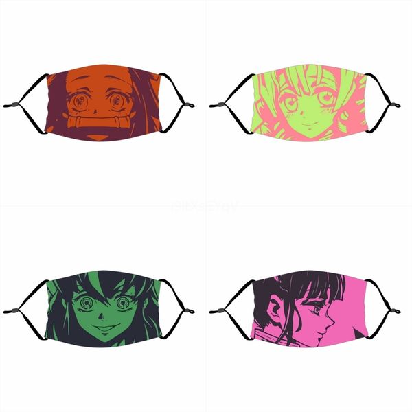 

fasion adults cotton fa masks cartoon leopard flag print printing dust mout mask anti uv protective summer spring#416, Black