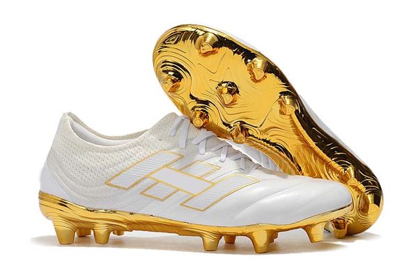 

boutique mens soccer shoes copa 70y fg/tf/ic indoor soccer cleats copa mundial white gold football boots scarpe calcio