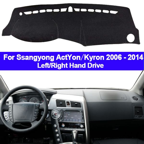 Car Dashboard Cover Dashmat Carpet For Ssangyong Actyon Kyron 2006 2014 Dash Mat 2 Layers Cape Sunshade 2013 2012 2011 2010 Car Interior Toys Car